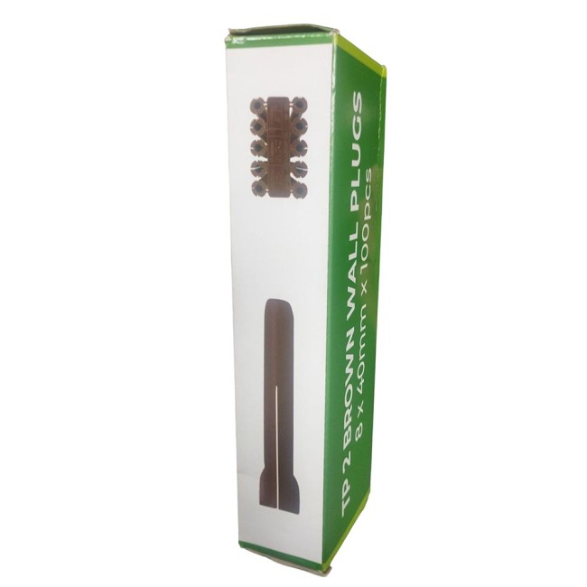 tp2-brown-wall-plug-8mm-grabbfix-100pk