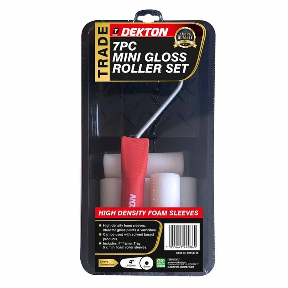 dekton-7pce-4in-mini-roller-trade-gloss-set