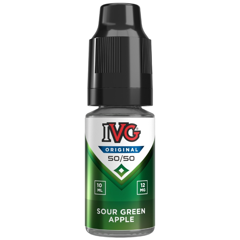 IVG 50:50 Sour Green Apple 10ml - 12mg E-liquid