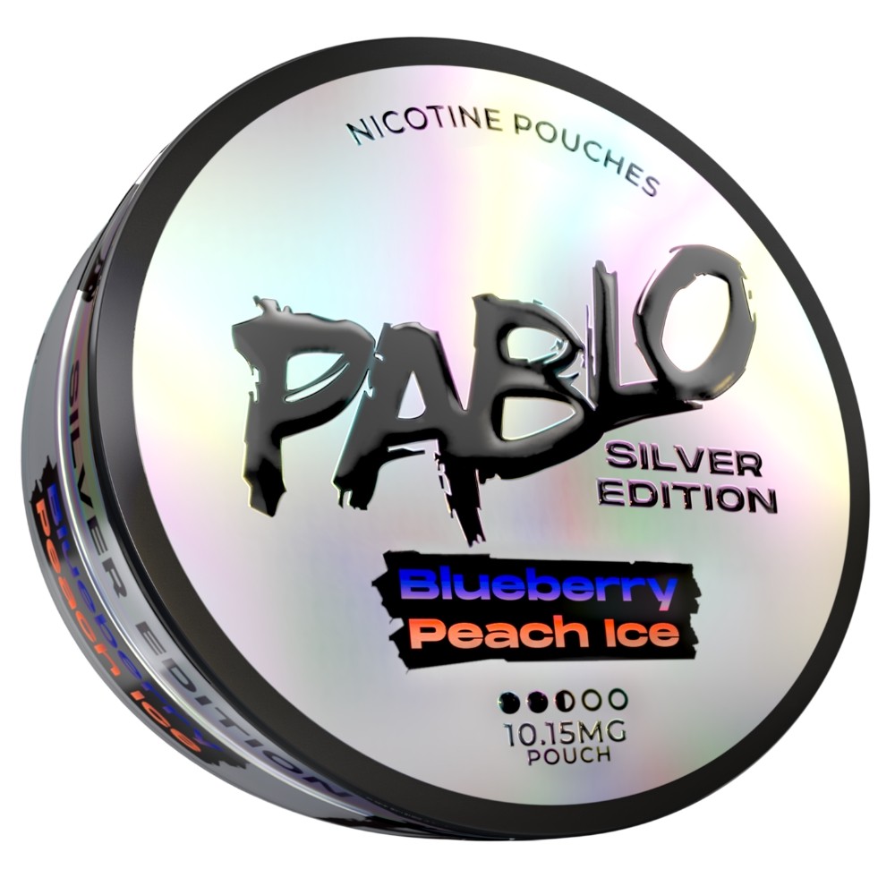 Pablo Silver Edition Blueberry Peach Nicotine Pouches 10mg