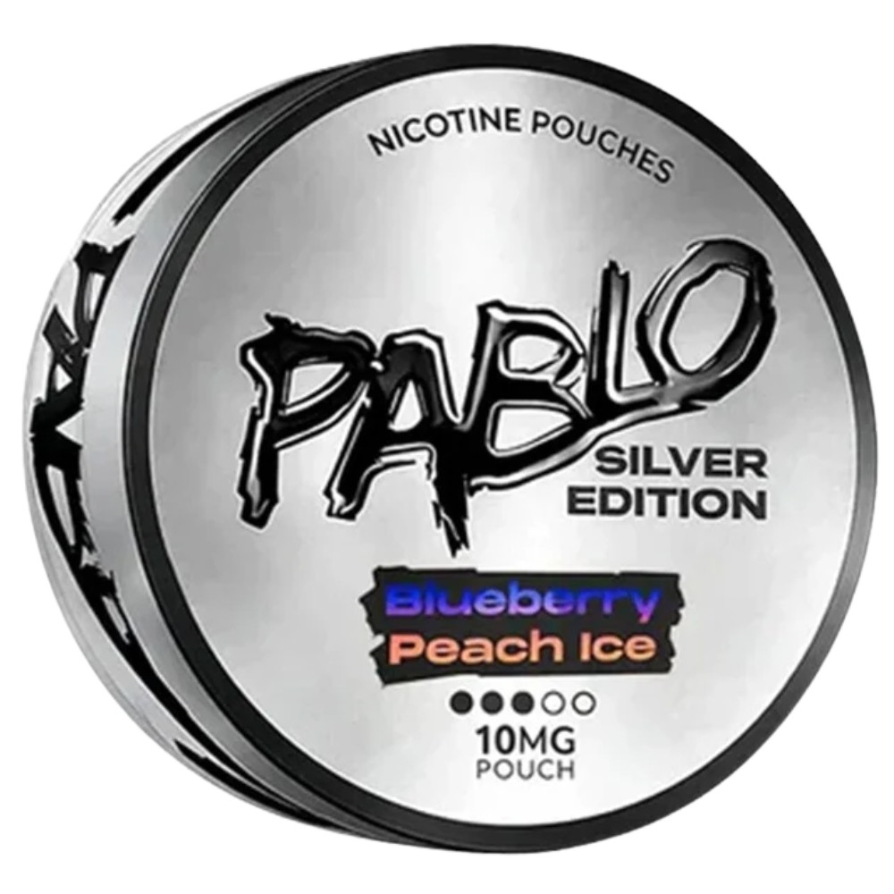 Pablo Silver Edition Blueberry Peach Ice Nicotine Pouches 10mg