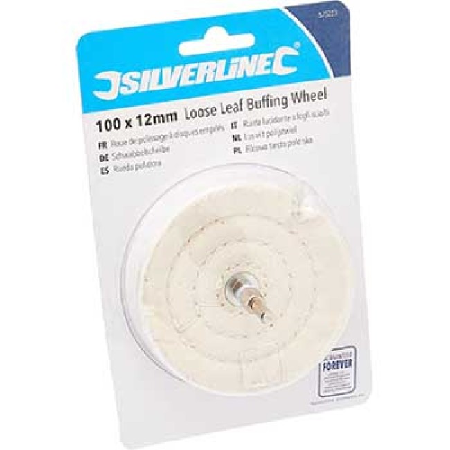 silverline-100mm-x-12mm-buffing-wheel
