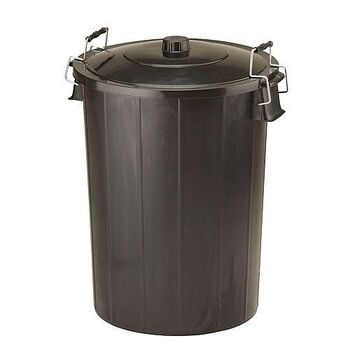 black-85ltr-plastic-dust-bin-with-clips