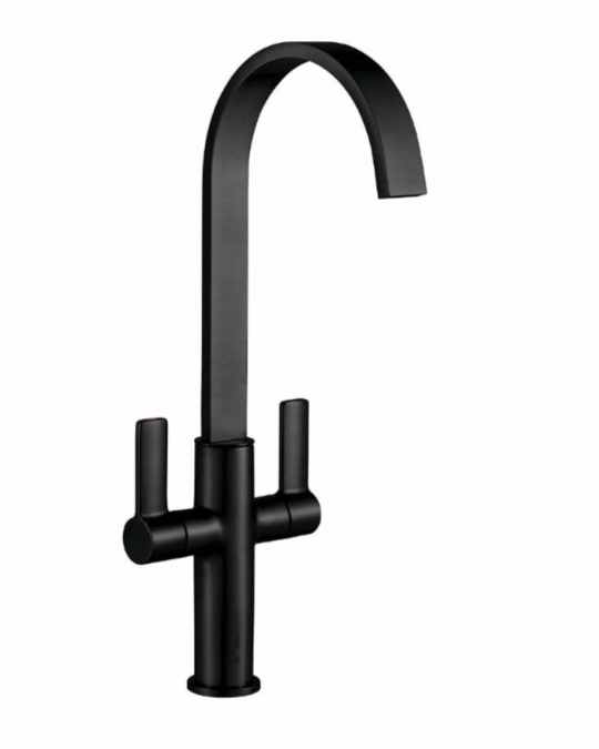 Pegler Jeroni Two Hand Sink Mixer With Swept Spout Anthracite