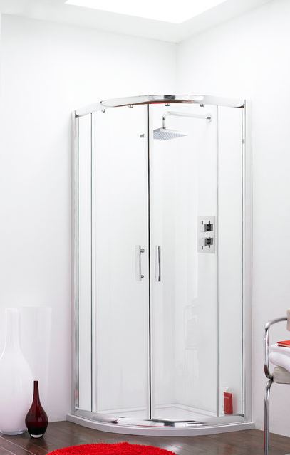 800 X 800 Quadrant Shower Door Silver 6mm
