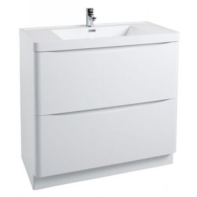 Bali White Gloss Floor Standing Cabinet 900mm