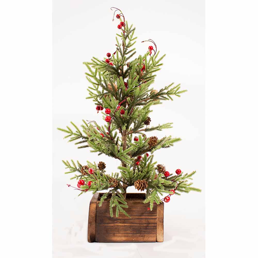 50Cm Red Berry Christmas Pine Tree