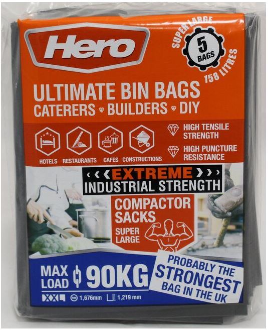 Hero Ultimate Bin Bags 5'S