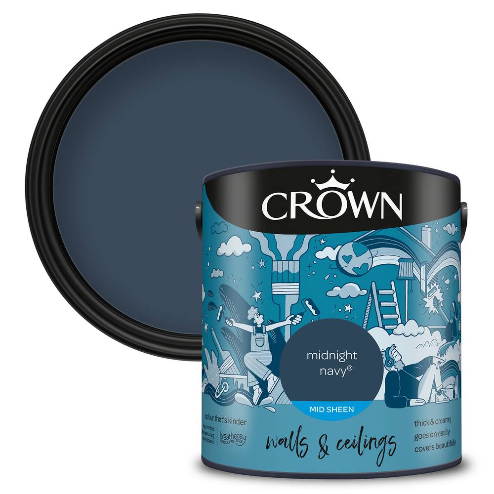 Crown Mid Sheen Midnight Navy 2.5l