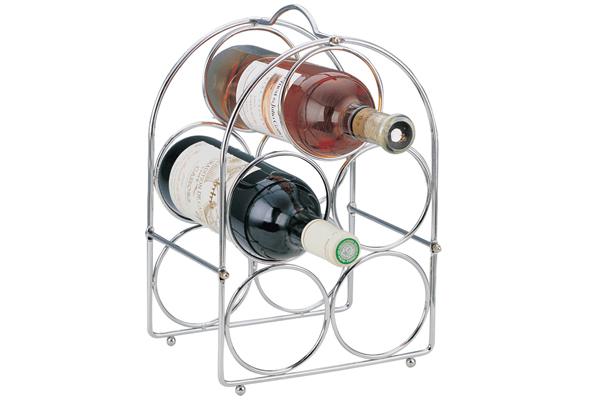 Chrome Wine Rack 5-bottle