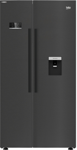 Beko American Style Fridge Freezer Harvestfresh Black