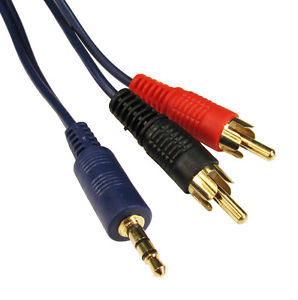 3.5mm Plug To 2 Phono Plugs 5M
