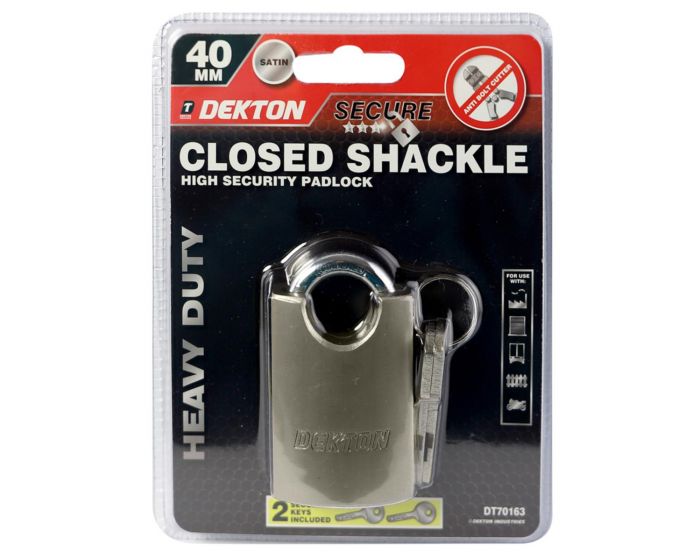 Dekton 40mm Closed Shackle Padlock