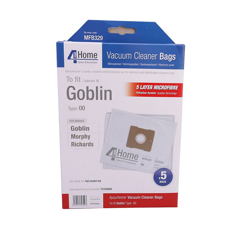 Microfibre Vacuum Bags Goblin Topo Range Pack 5
