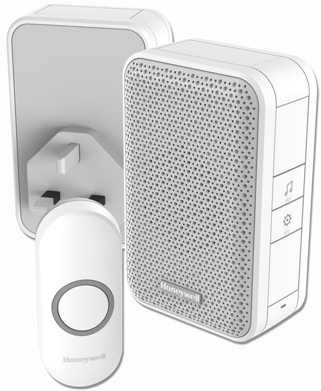 Honeywell Wireless Plug-In Doorbell With Push Button White