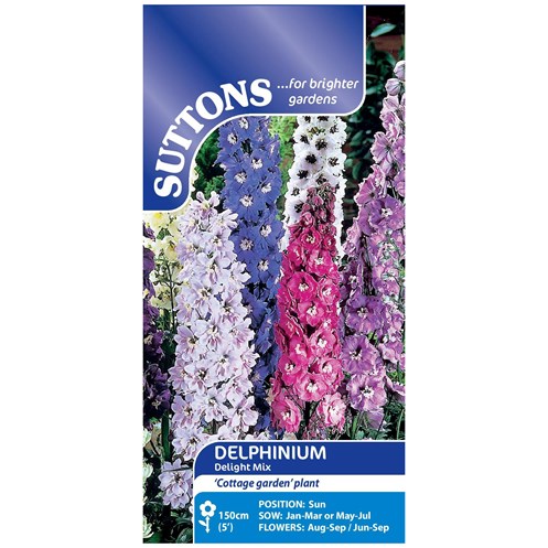 Suttons Delphinium Delight Mix