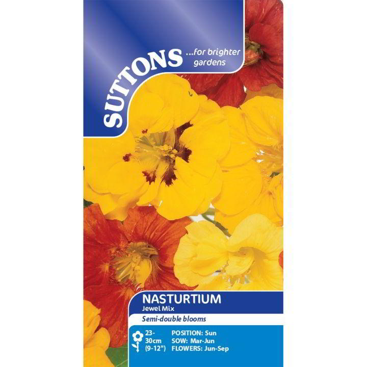 Seeds Suttons Nasturtium Jewel Mix