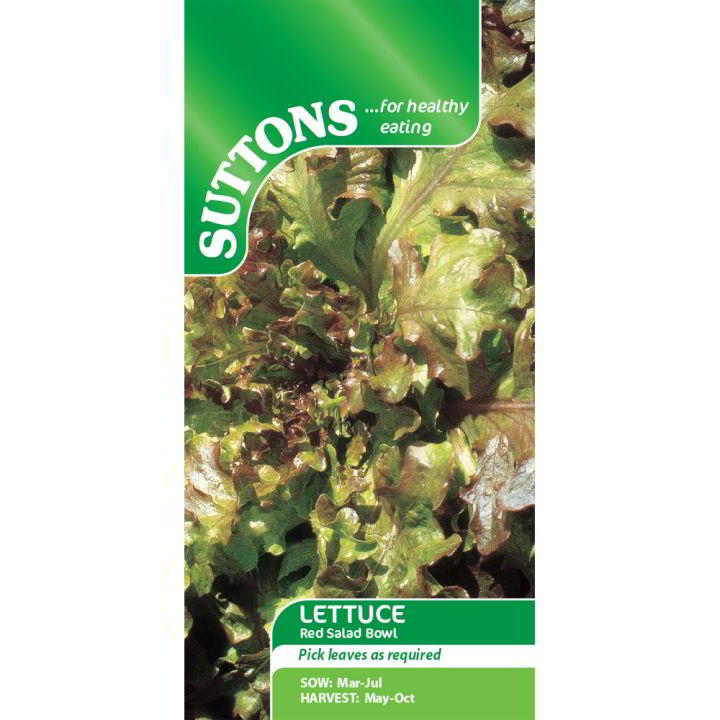 Seeds Suttons Lettuce Red Salad Bowl