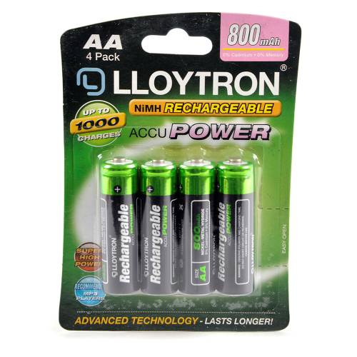 Lloytron NIMH AA Rechargeable Battery 4 Pack