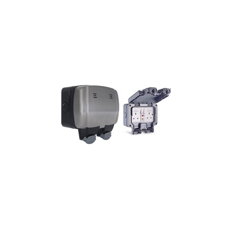 2 Gang 13 Amp Double Pole Switched Socket