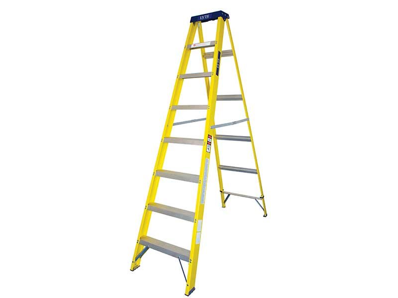 8 Step Single Sided Fibreglass Step Ladder