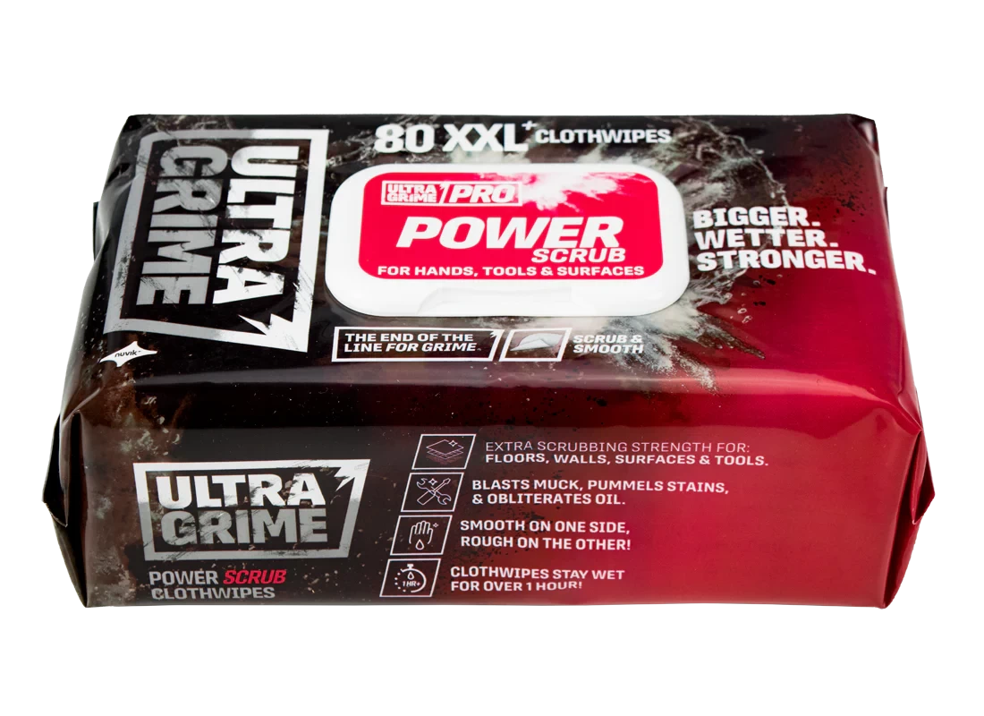 Ultra Grime Power Scrub Pro 80 Xxl Clothwipes