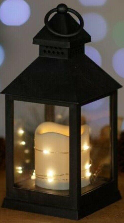 Lantern Flicker Candle 3 Warm White Led With Timer