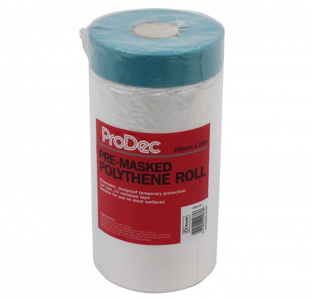 Prodec Pre-masked Poly Roll 180cm X25m