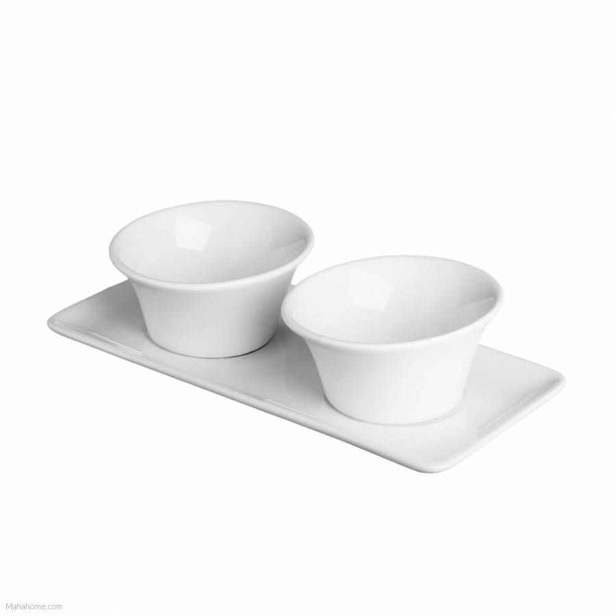 P&K Simplicity 2 Dip Dishes On Serving Tray