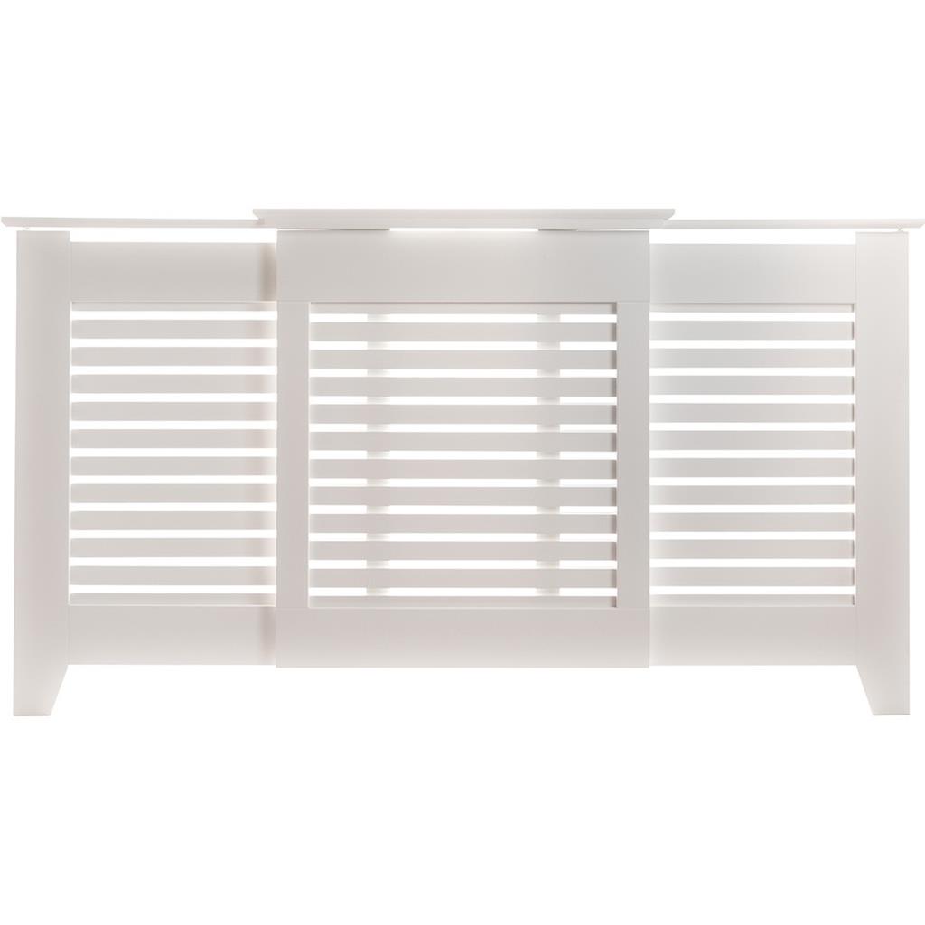 Contemporary Adjustable Radiator Cabinet White Large