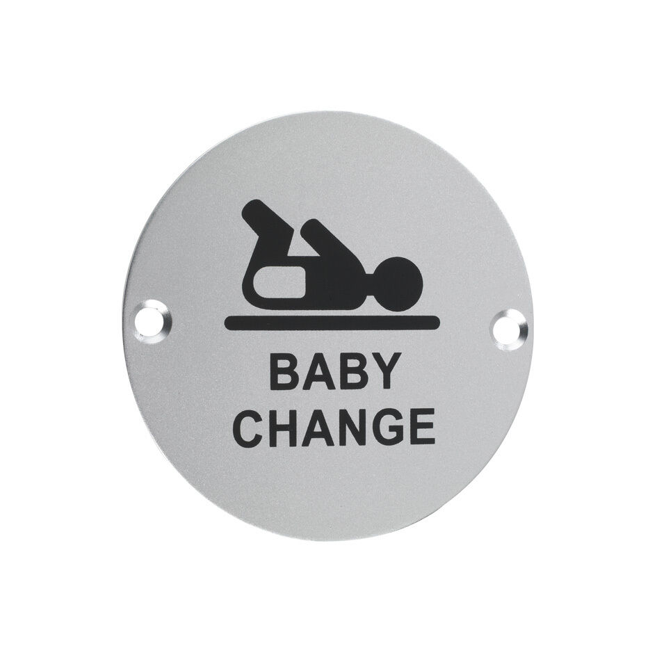 Baby Change Circular Door Sign