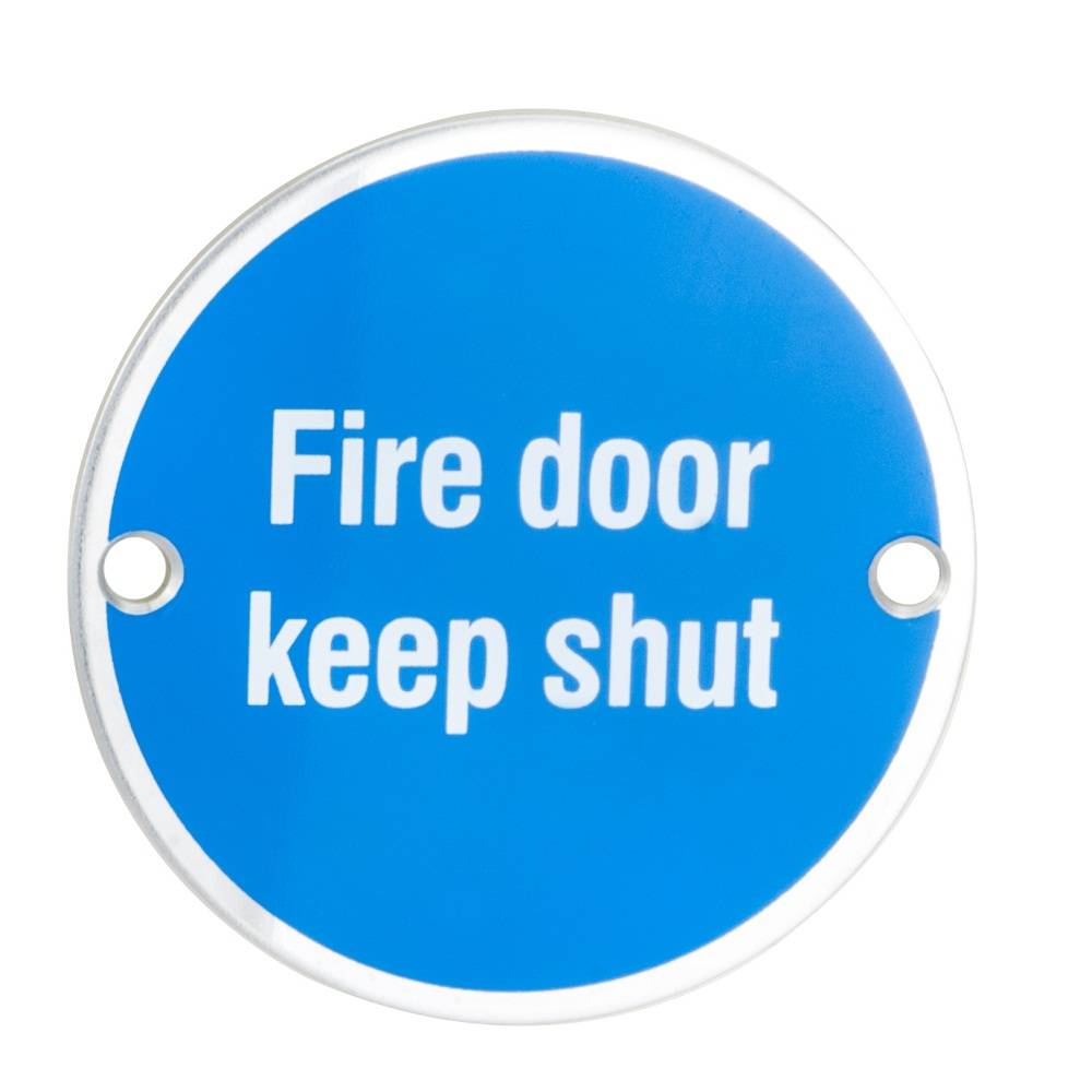 Fire Door Keep Shut Circular Door Sign