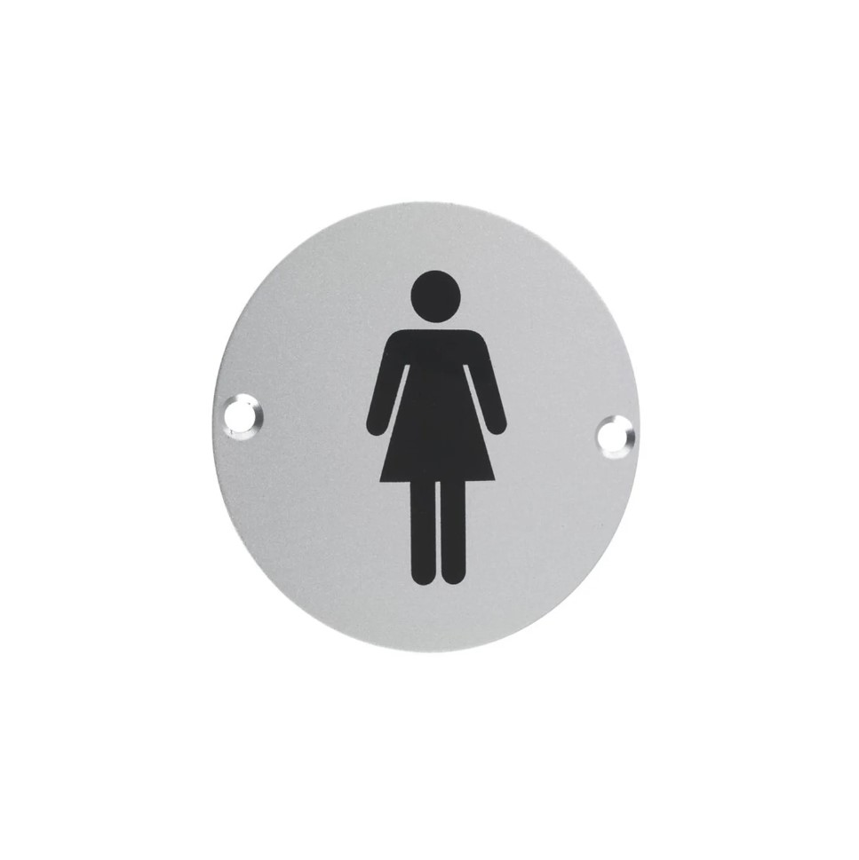 Female Circular Door Sign