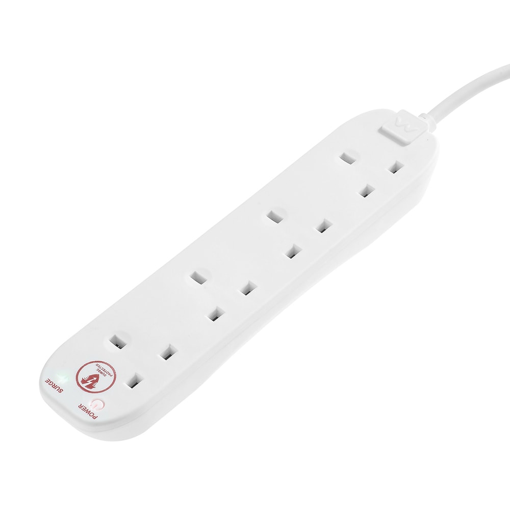 13A 4 Gang 4M Surge Protection Extension Lead