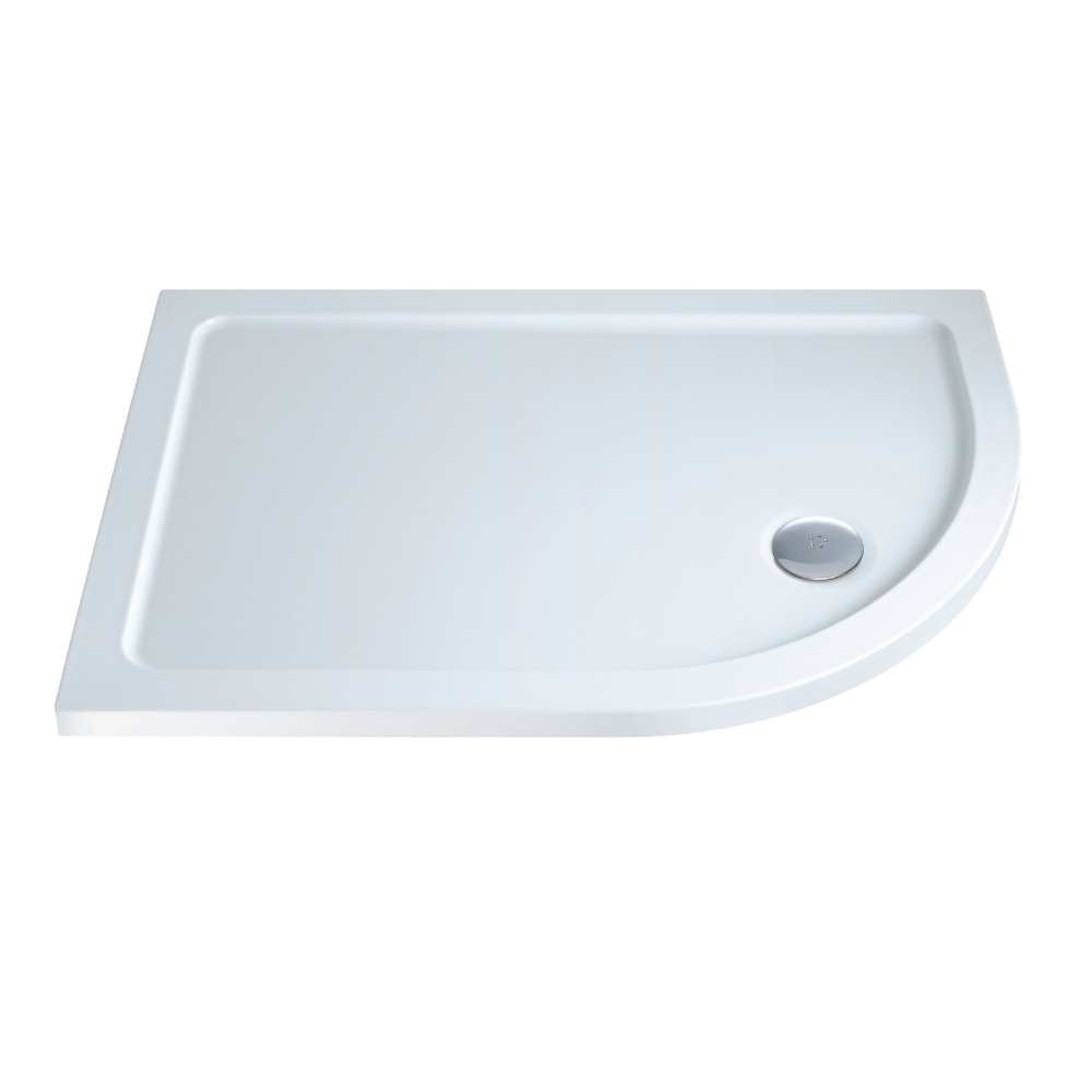Slimline Offset Quadrant Shower Tray 900x800mm - Right