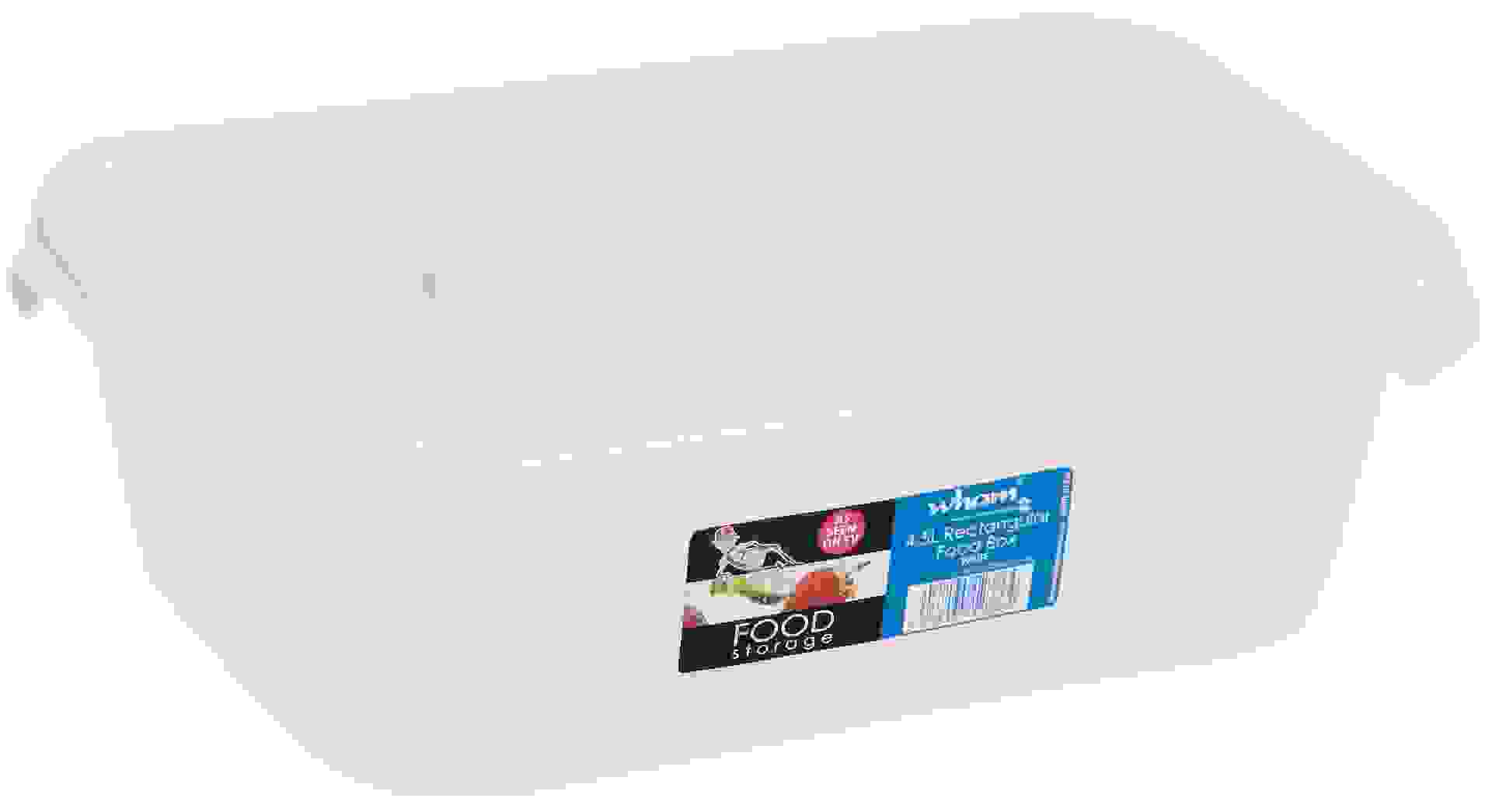 Cuisine 4.5L Rect Food Box & Lid White