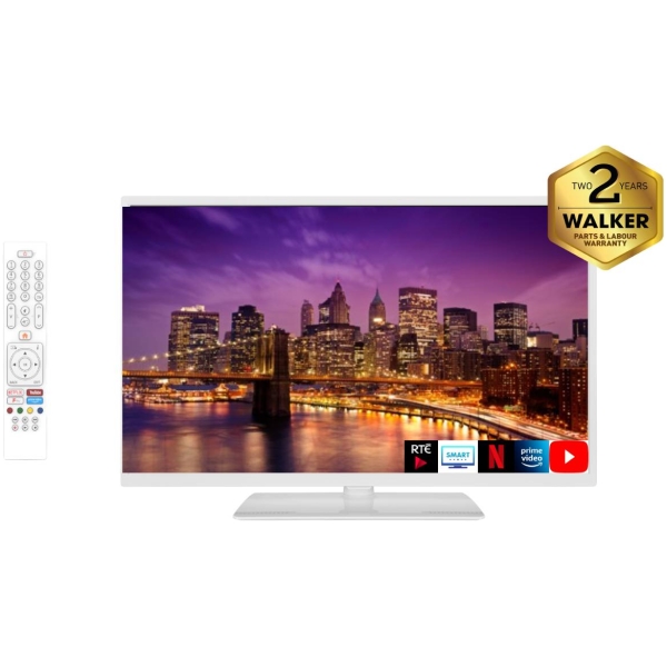 Walker 32" Smart TV Satellite Tuner White