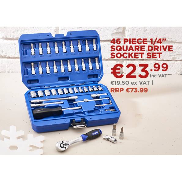 Fai/Full 46Pc 1/4In Drive Metric Socket Set (Faiso