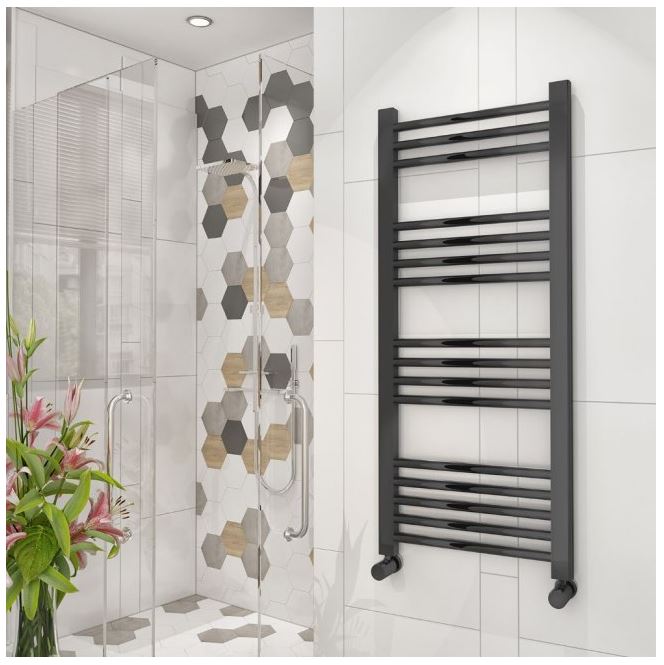 Flat Black Towel Rail 600 X 1200mm