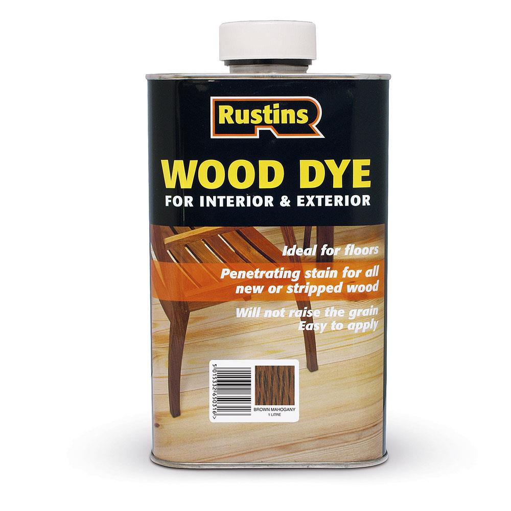 1lt rustins brown mahogany wood dye