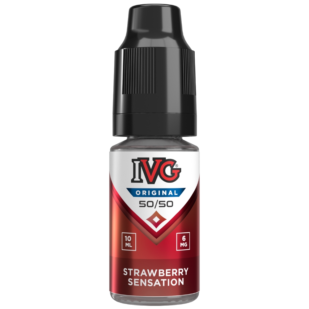 IVG 50:50 Strawberry Sensation 10ml - 6mg E-liquid