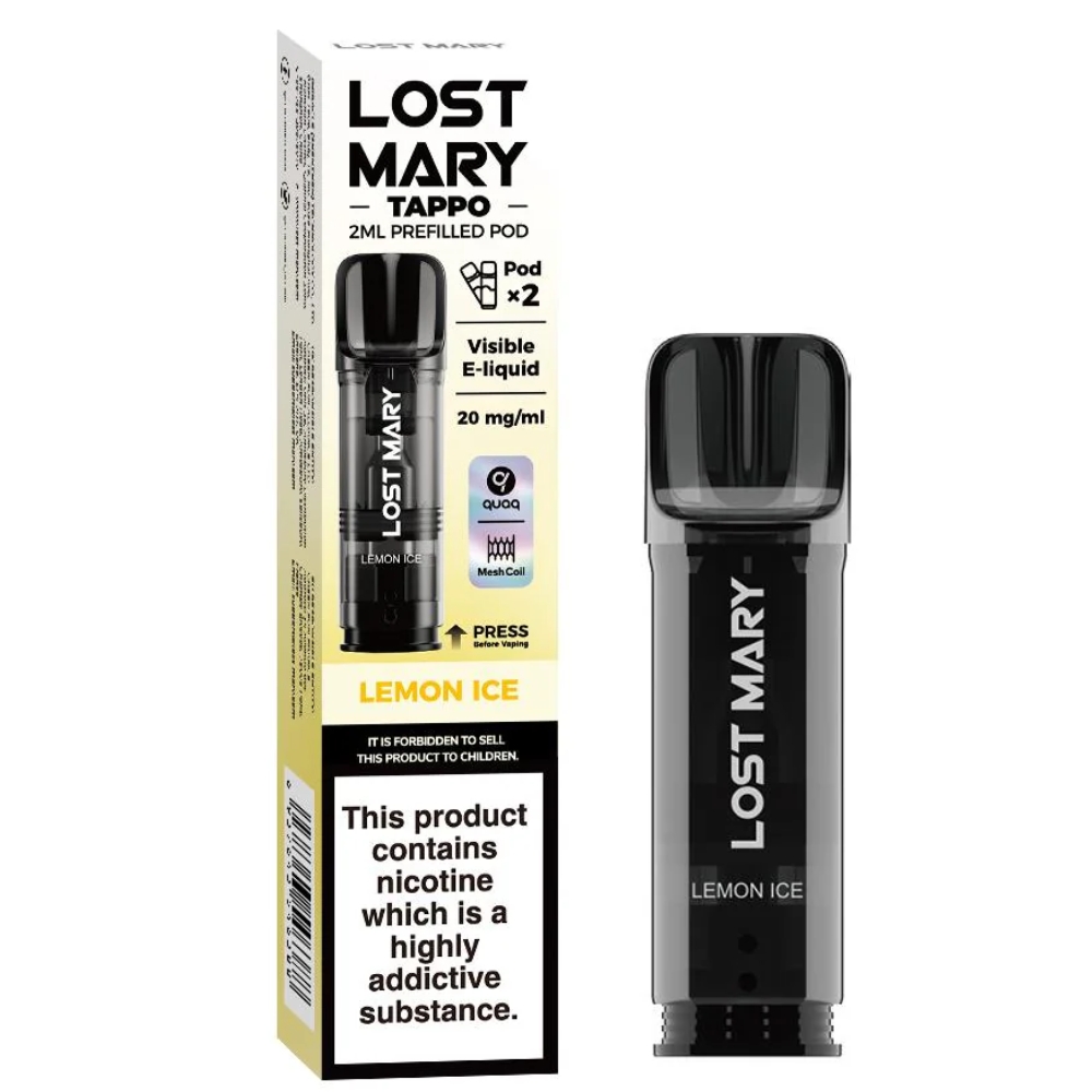 Lost Mary Tappo 2ml Prefilled Pod  Lemon Ice