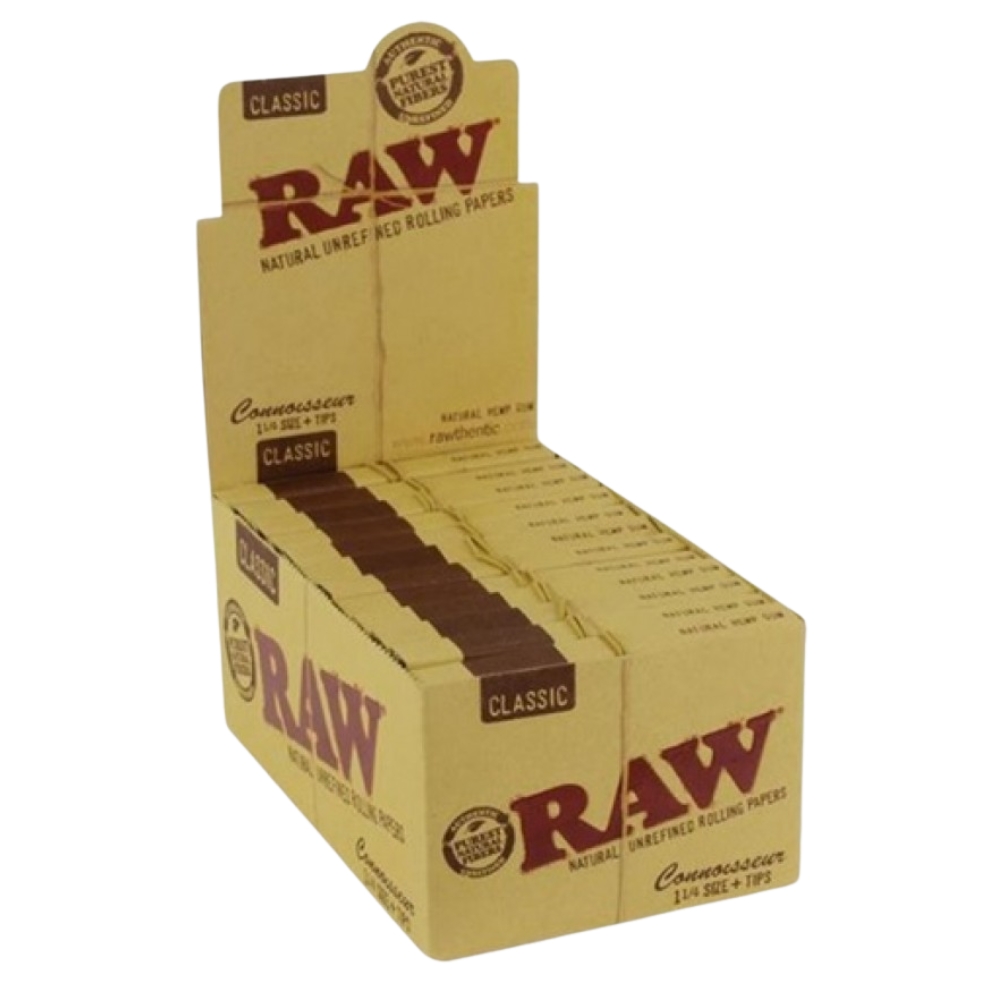 Raw Organic 1 1/4 Size Connoisseur King Size Slim & Tips