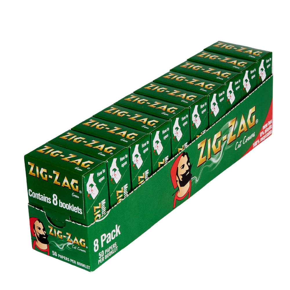 Zig Zag Green 8-pack Rolling Papers
