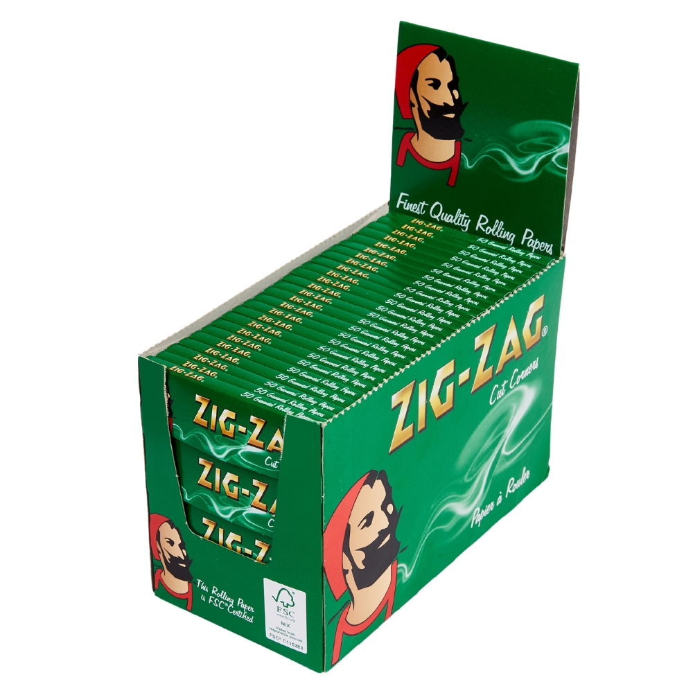 Zig Zag Green Regular Rolling Papers